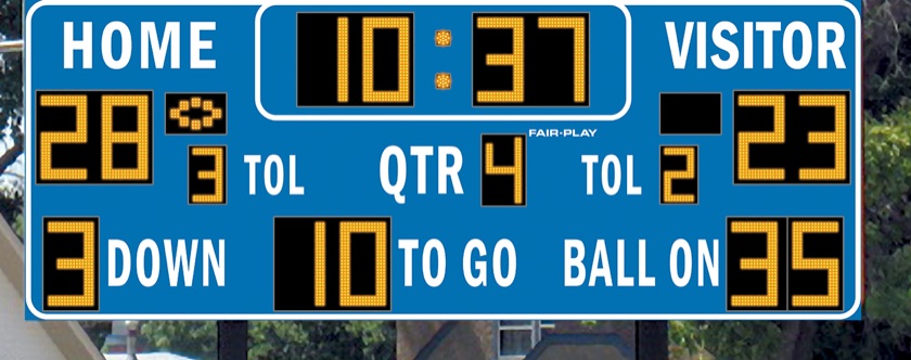 Fair-Play fixed-digit scoreboard